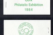 1984 Ireland Cork Philatelic Exhibition Booklet . Contains 6 X 1p &amp; 2p Architecture Definitive Stamps &amp; 3 X 22p Postman with bicycle Commemorate Stamps No 257