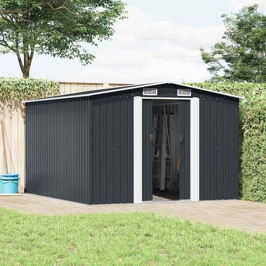 Garden Shed 257x298x178 cm Metal Anthracite