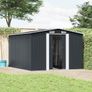 Garden Shed 257x298x178 cm Metal Anthracite Image 2