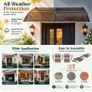Polycarbonate Door Canopy 198 x 96cm  Front Door Awning with Rain & UV Protection Image 2