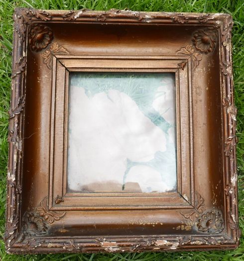 Antique Stunning 19th Century Ornate Gilt Gesso Box Frame Heavy Old Frame 12" x 11,5"