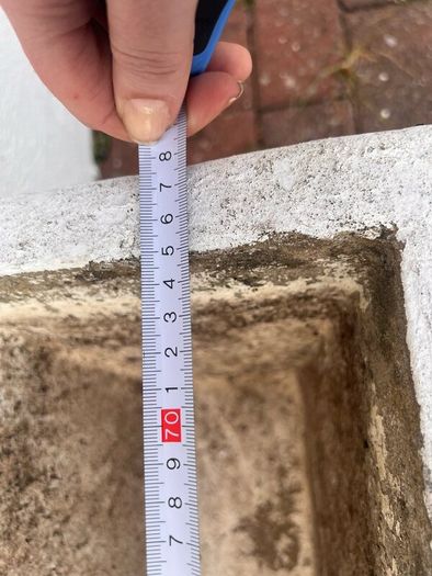 Stone concrete rectangular planters x 4