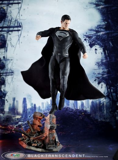 Superman black suit 1/6 (hot toys scale)