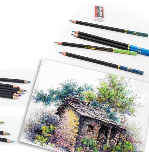 Coloured Pencils for Adults, 96pcs Art Kit with Drawing Pencils in Big Pencil Case Zip-Up Set Easy to Store and Protect