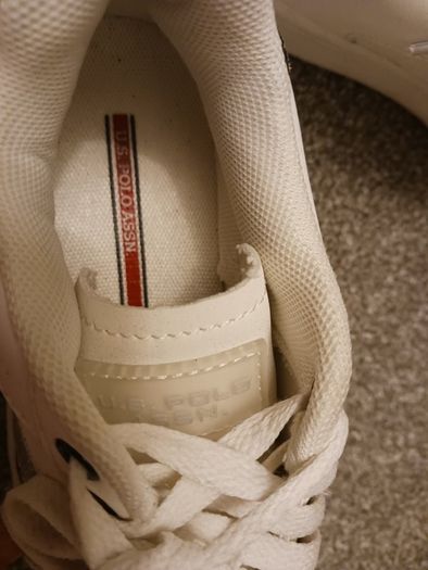 girls white trainers u.s polo