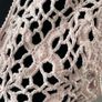 Jensen Woman pink pearl crochet tie front top cardigan sleeveless size medium Image 2