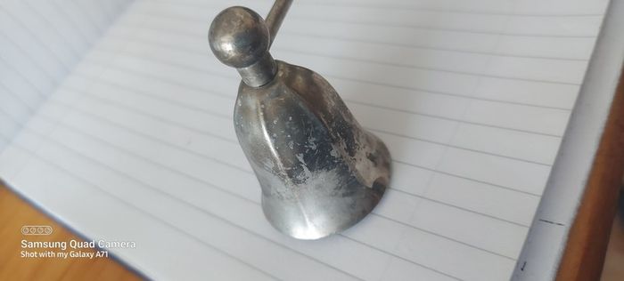 Candle metal snuffer ,,good patina for its age ,sold as seen