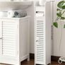 Toilet Paper Holder Stand, Toilet Storage  for Bathroom, Slim Corner Shelf for Small Space Image 2
