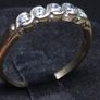 Vintage Birmingham Hallmarked Gold Five Stone Ring Large Size Image 3