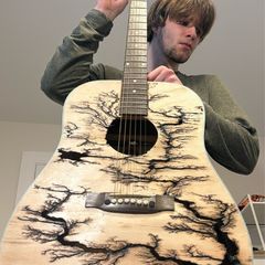 guitar acoustic adult full size burned patterns