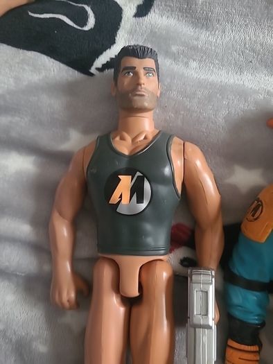 3 vintage action man dolls