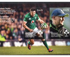 2019 Ireland Irish Rugby: Johnny Sexton & Joe Schmidt Commemorative Stamps Miniature Sheet Mint Never Hinged (MNH)