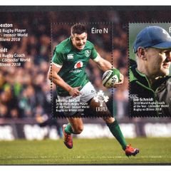 2019 Ireland Irish Rugby: Johnny Sexton & Joe Schmidt Commemorative Stamps Miniature Sheet Mint Never Hinged (MNH)