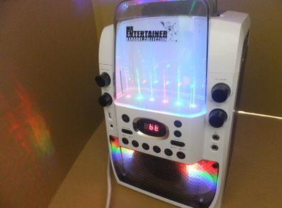 Bluetooth, USB, CD, line in , with water LED light show