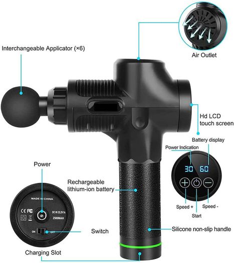 6 Head Massage Gun