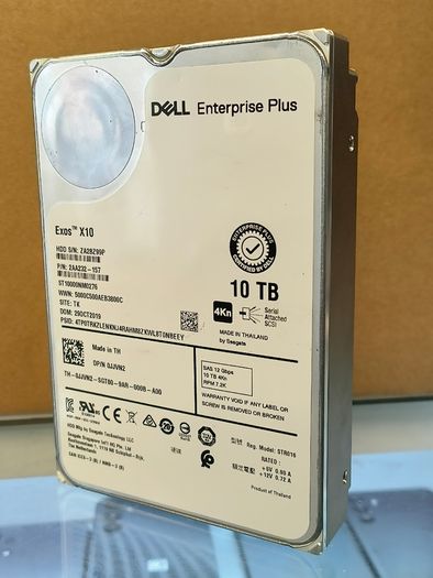 Dell Exos X10 10tb 3.5" Sas Hdd 7200 Rpm St10000nm0276 (tested Health 100%) P/n: 2aa232-157