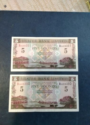 Two  Sterling  Mint Uncirculated   Notes