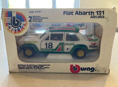 Fiat 131 Abarth rally Alitalia scale 1/24 Burago