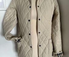Beige Quilted Burberry Coat 16