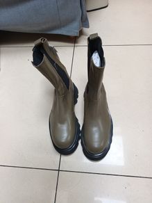 Zara Chunky  Leather   Calf Length Boots. S. 40 - 7.   B.N.W.T.