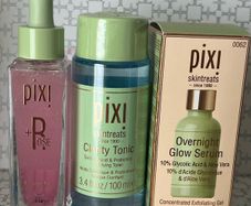 Pixi overnight glow serum, Pixi clarity toner, Pixi essence oil brand new