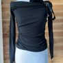 womens top James Lakeland black off shoulder size 10 Image 2