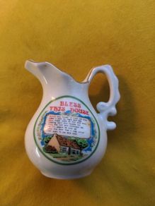 BLESS THIS HOUSE miniature vintage jug