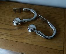 Curtains chrome tie backs New