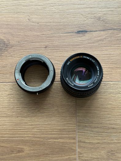 Minolta MD Rokkor-X 50mm f1.7 + Sony E Adapter