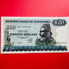 Zimbabwe  20  Dollars  1994  PICK  4d  Verified Under Uv Light.  ( Uncirculated )