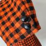 Vintage 1980s Windsmoor wool houndstooth orange black ladies smart jacket M L Image 5