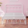 4ft6 Double Bed Frame with High Headboard and Foot Image 2