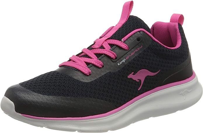 KangaROOS Women's KJ-Dyna Sneaker, Black Fandango Pink 4294, 3UK, 36 EU