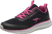 KangaROOS Women's KJ-Dyna Sneaker, Black Fandango Pink 4294, 3UK, 36 EU