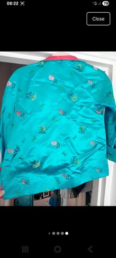 1960s silk embroidered kimono jacker