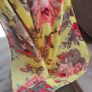 Yellow Floral Infinity scarf Image 6