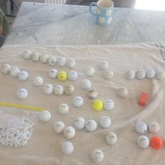 golf ball and tees