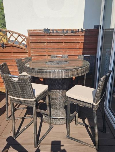 Rattan bar / ice table (Outdoor living) with cover