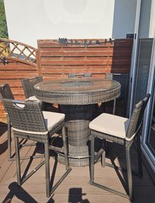 Rattan bar / ice table (Outdoor living) with cover