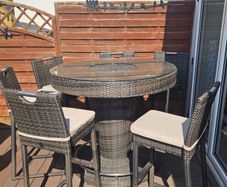 Rattan bar / ice table (Outdoor living) with cover