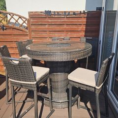 Rattan bar / ice table (Outdoor living) with cover