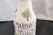 Vintage Wine Fund Hand-Painted Ceramic Bottle Coin Bank / Money Jar 24cm