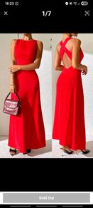 Women dress red shein L