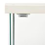 Storage Cabinet Tempered Glass White Image 5