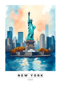 New York Wall Art Print, Travel Poster