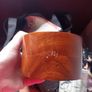 Mid century natural agate coaster set hardwood Image 6