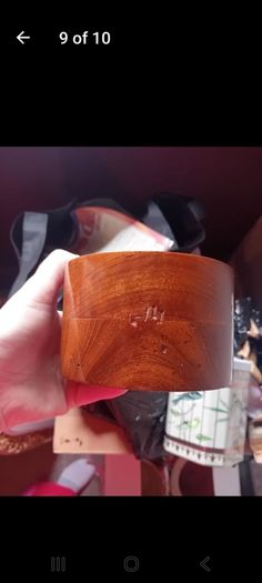 Mid century natural agate coaster set hardwood