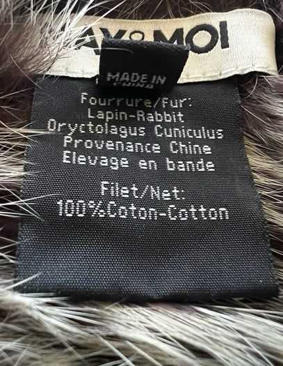 Long Max & Moi French Fur Scarf Wrap