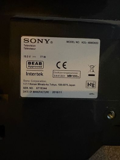 Sony 55 inch TV