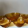 Vintage Amber Pressed Glass Bowls.Price drop Image 5